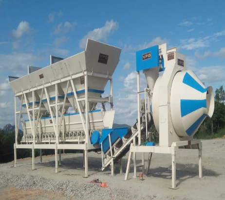 20m.cub Concrete Batching Plant Reversible Drum Type